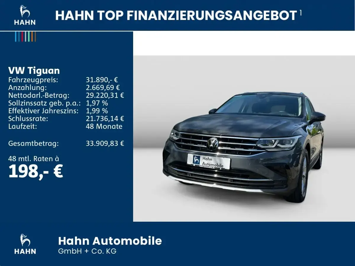 Gebraucht VW Tiguan Elegance 150 PS (110 kW) 2023 Delfingrau metallic SUV
