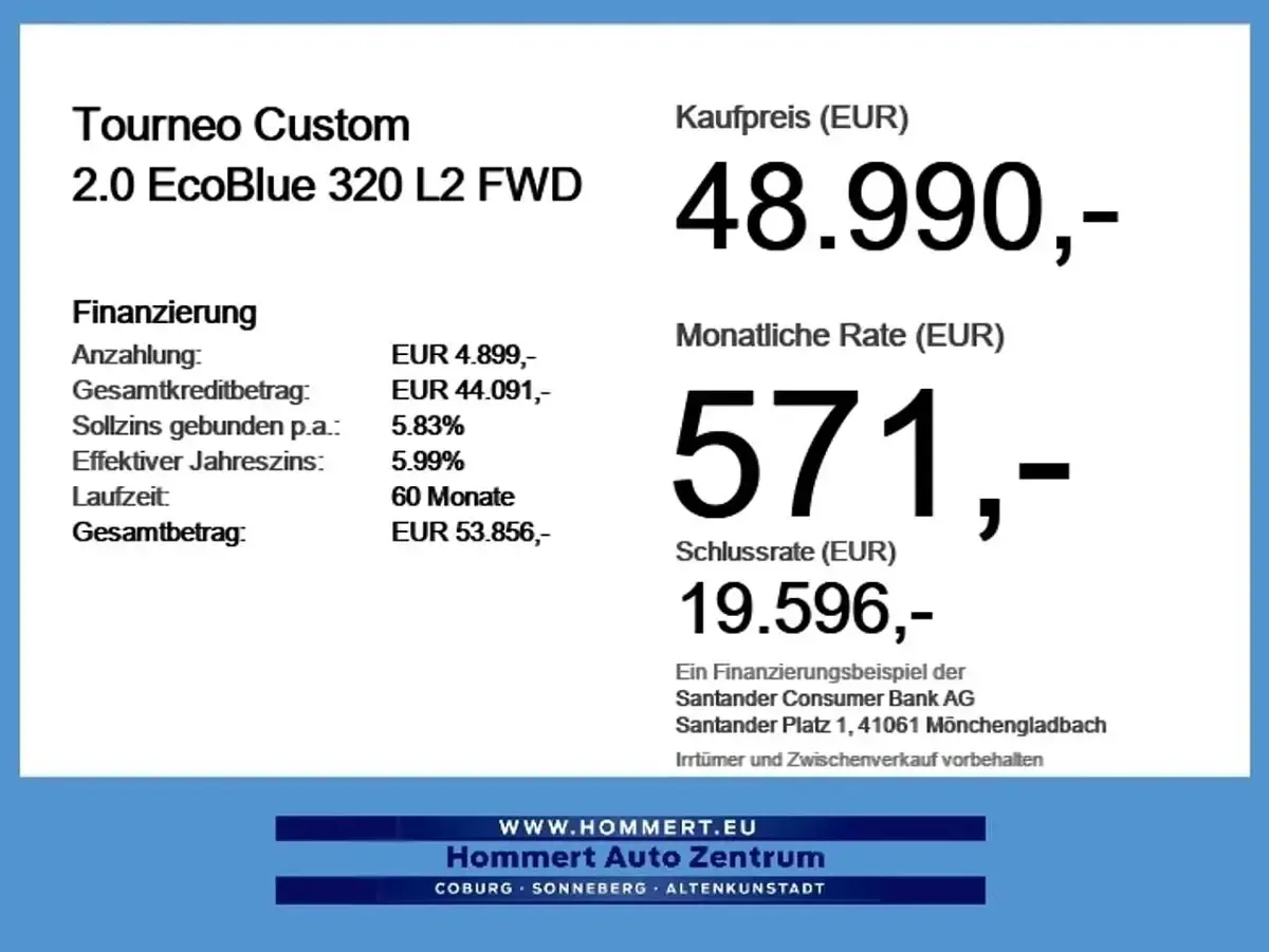 Neu Ford Tourneo 170 PS (125 kW) 2026 Magneticgrau (metallic) Van / Kleinbus