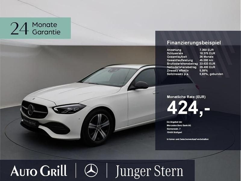 Unilack polarweiss Gebraucht 2023 Mercedes C220 Night Kombi | 39.270 € (Teuer) - Bild 1/4