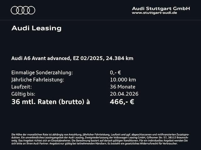 Gebraucht Audi A6 Advanced Plus 265 PS (194 kW) 2025 Schwarz Kombi