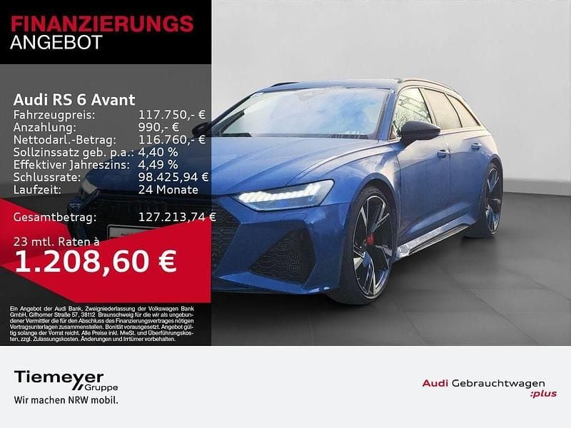 Blau Gebraucht 2025 Audi RS6 Performance Kombi | 117.750 € (Guter Preis) - Bild 1/4