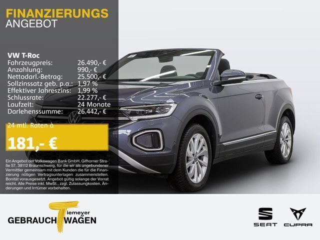 Grau Gebraucht 2024 VW T-Roc Cabriolet Style Cabrio | 26.490 € (Superpreis) - Bild 1/1