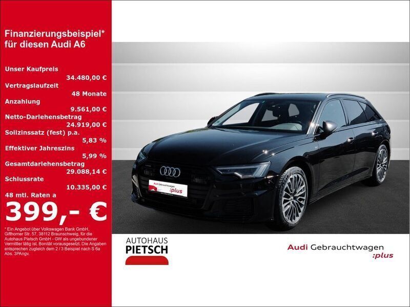 Schwarz Gebraucht 2020 Audi A6 S-Line Kombi | 34.480 € (Guter Preis) - Bild 1/4