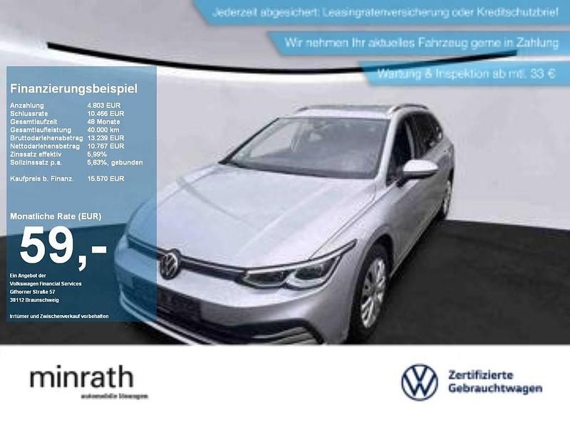 Silber Gebraucht 2021 VW Golf VIII Life Kombi | 15.569 € (Superpreis) - Bild 1/4