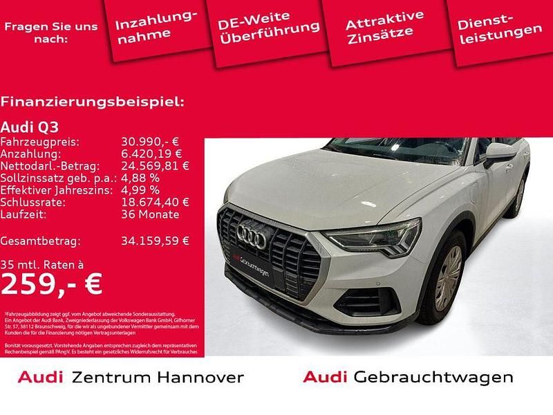 Gletscherweiß metallic Gebraucht 2022 Audi Q3 Ambiente SUV | 30.990 € (Fairer Preis) - Bild 1/4