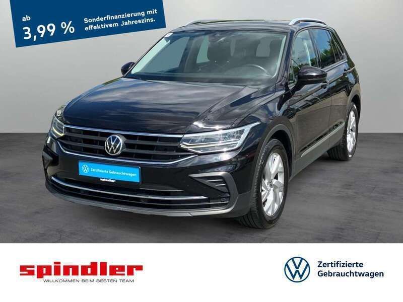 Schwarz (deep black perleffekt) Gebraucht 2021 VW Tiguan United SUV | 23.981 € (Guter Preis) - Bild 1/3