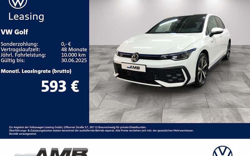 Pure white uni schwarz uni (da Neu 2025 VW Golf VIII GTE Limousine | 51.880 € (Teuer) - Bild 1/4
