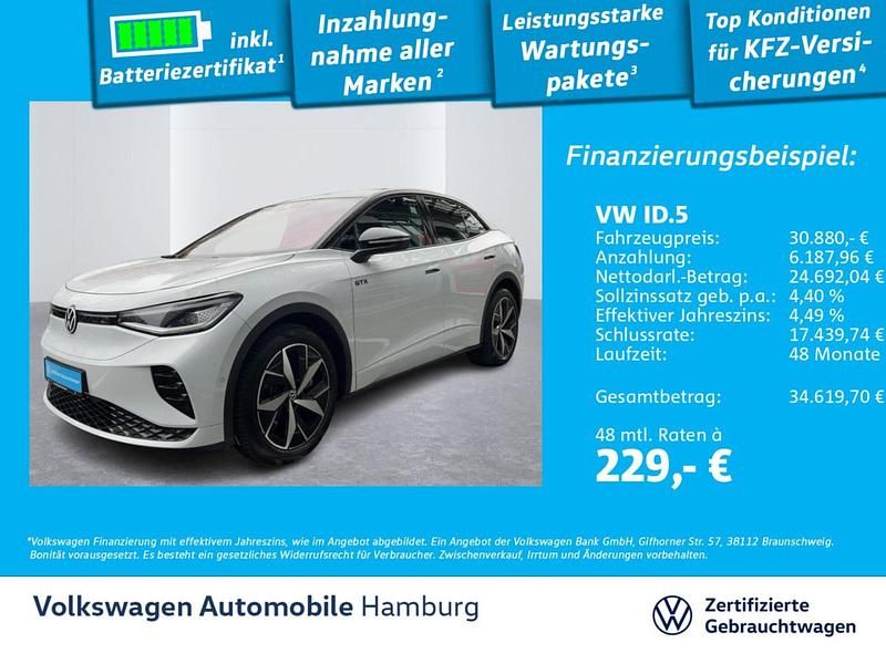 Gebraucht VW ID.5 GTX 219 kW (299 PS) 2022 2y gletscherweiß metallic SUV