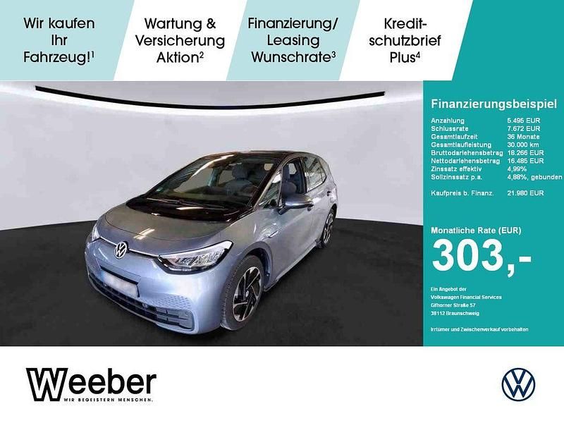 Blau Gebraucht 2021 VW ID.3 Life Kleinwagen | 21.980 € (Fairer Preis) - Bild 1/4