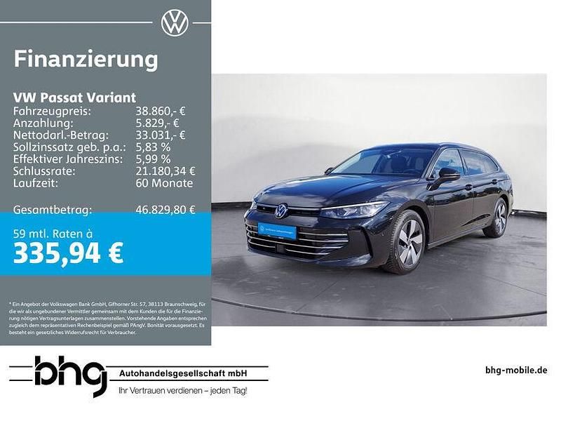 Grenadillschwarz metallic Gebraucht 2025 VW Passat Elegance Kombi | 38.860 € (Superpreis) - Bild 1/4