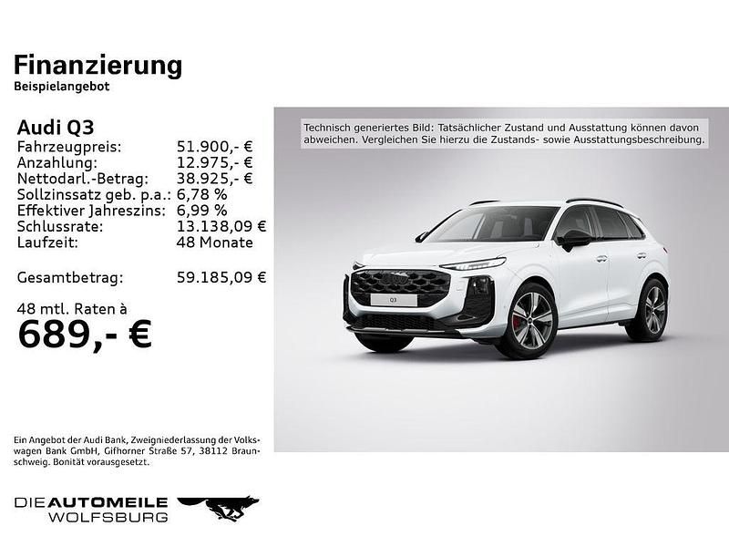 Neu Audi Q3 S-Line 150 PS (110 kW) 2025 Weiß SUV
