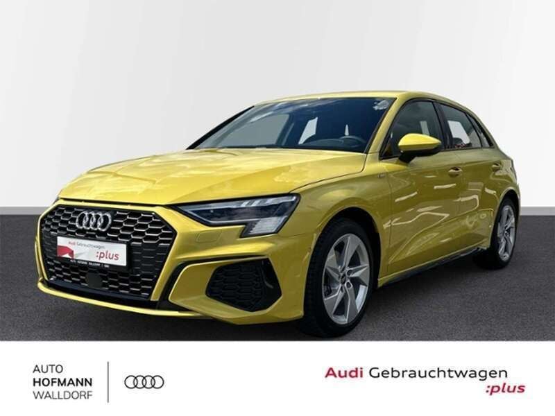 Pythongelb metallic Gebraucht 2024 Audi A3 Sportback S-Line Limousine | 36.360 € (Superpreis) - Bild 1/4