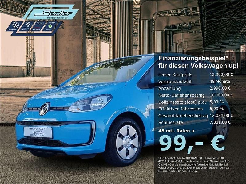 Blau Gebraucht 2021 VW e-up! Kleinwagen | 12.990 € (Guter Preis) - Bild 1/4