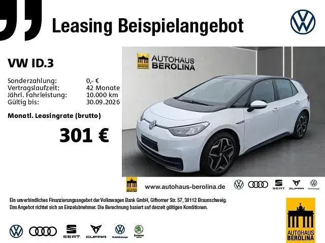 Gebraucht VW ID.3 Pro Performance 150 kW (204 PS) 2021 Weiß Kleinwagen