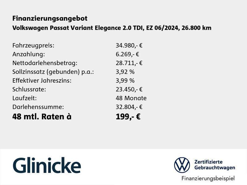 Gebraucht VW Passat Elegance 150 PS (110 kW) 2024 Weiß Kombi