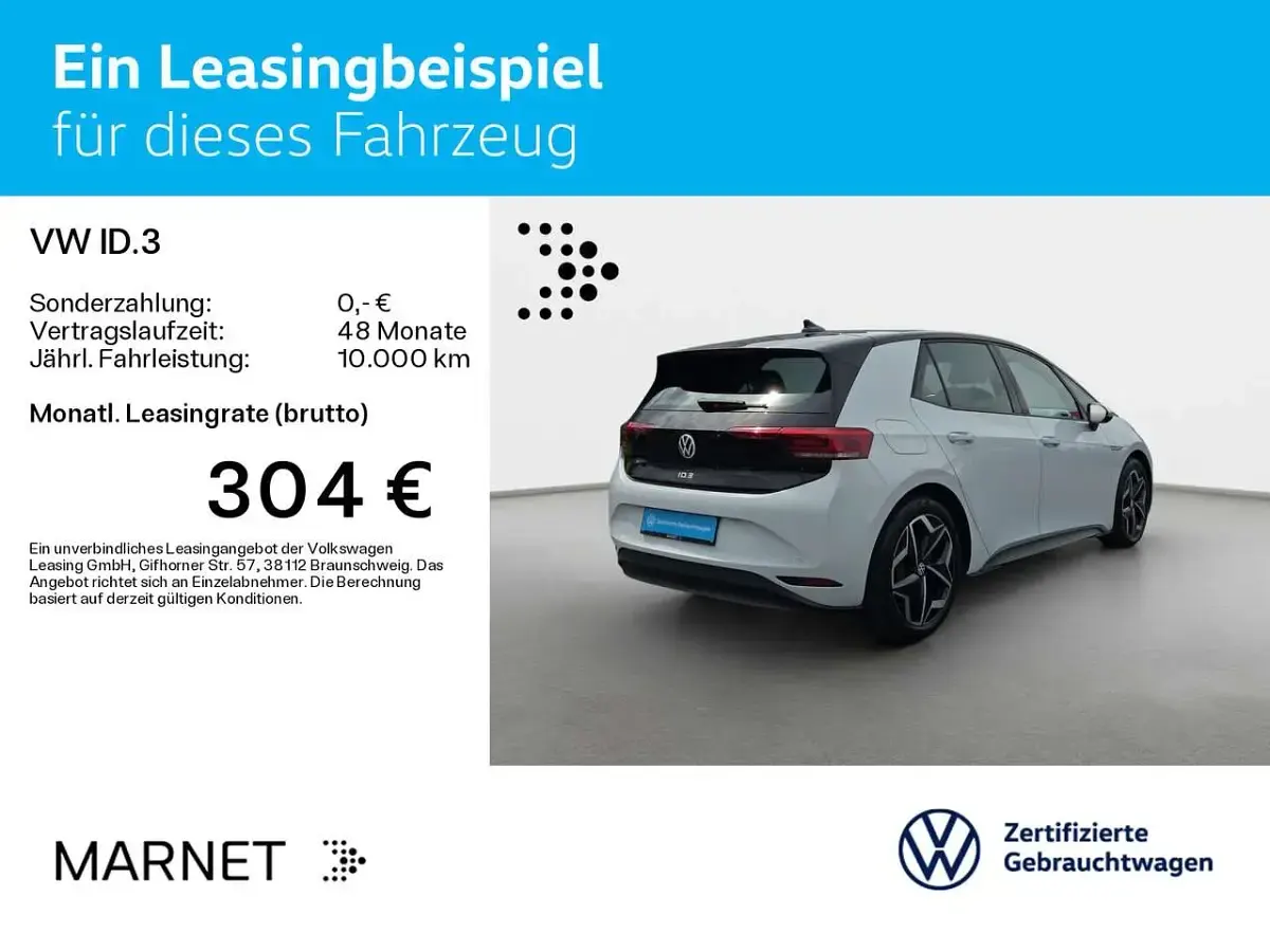 Gebraucht VW ID.3 Pro 150 kW (204 PS) 2022 Weiß Kleinwagen
