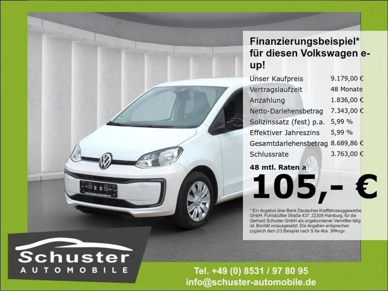 Weiss Gebraucht 2021 VW e-up! Move Kleinwagen | 9.179 € (Guter Preis) - Bild 1/4