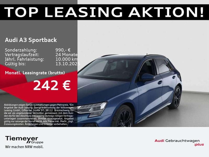 Blau Gebraucht 2024 Audi A3 S-Line Limousine | 38.320 € (Fairer Preis) - Bild 1/4