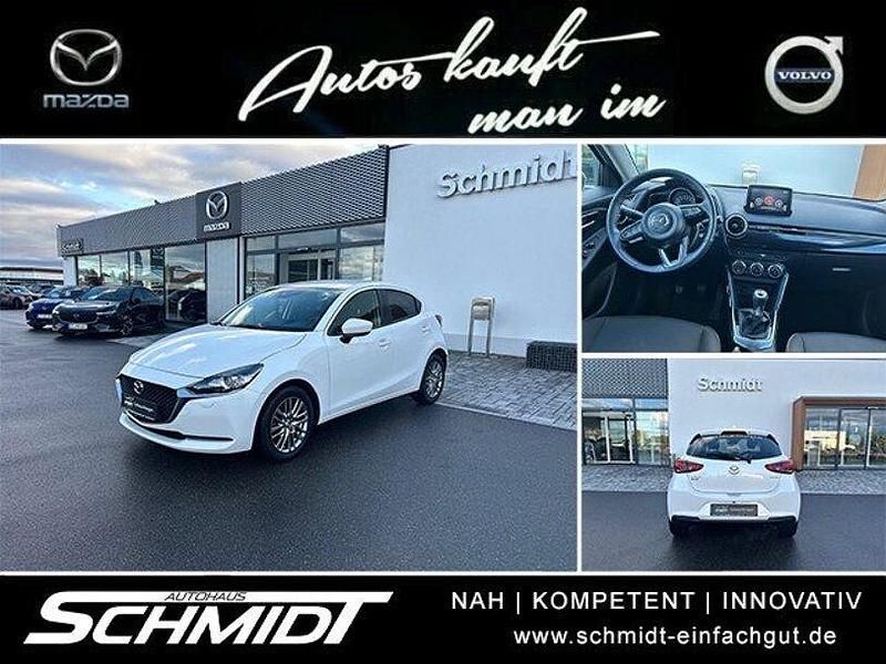 Satinweiß metallic Gebraucht 2022 Mazda 2 Kleinwagen | 13.990 € (Superpreis) - Bild 1/4