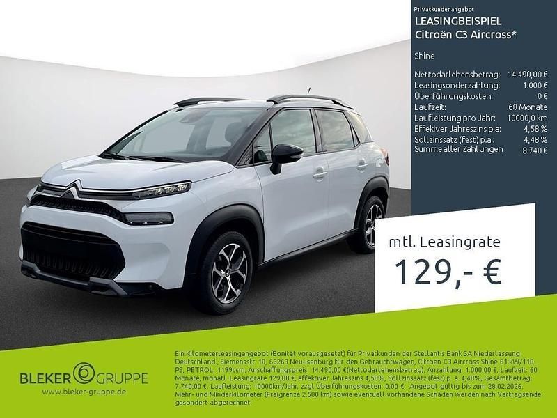 Weiß Gebraucht 2023 Citroën C3 Aircross Shine SUV | 14.490 € (Fairer Preis) - Bild 1/3