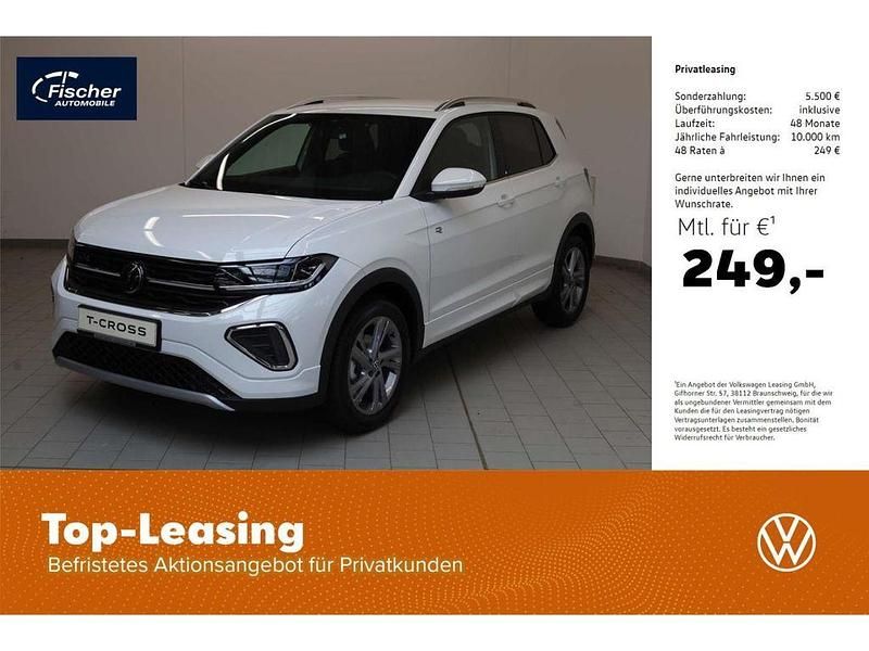 Pure white Gebraucht 2024 VW T-Cross R-line SUV | 29.940 € (Teuer) - Bild 1/4