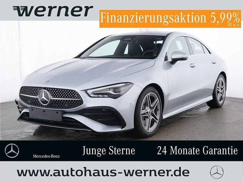 Lack hightechsilber (metallic) Gebraucht 2024 Mercedes CLA250 AMG Line Premium Limousine | 39.739 € (Fairer Preis) - Bild 1/4