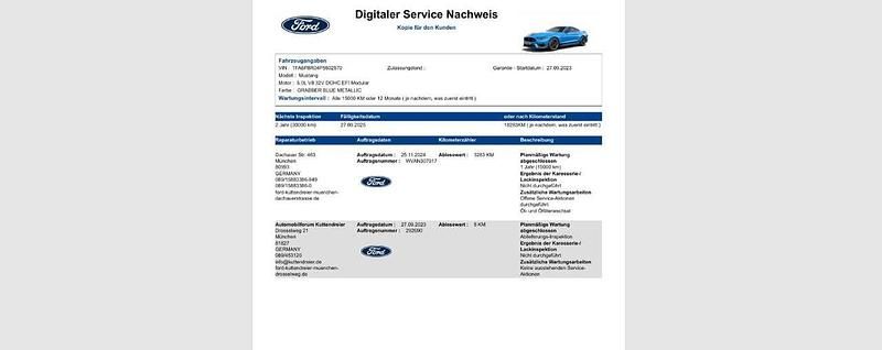 Gebraucht Ford Mustang Fastback 460 PS (338 kW) 2023 Grabber blue metallic Coupé