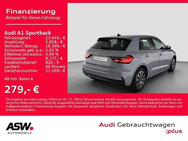 Pfeilgrau perleffekt Gebraucht 2024 Audi A1 Sportback Advanced Plus Kleinwagen | 23.430 € (Fairer Preis) - Bild 1/4