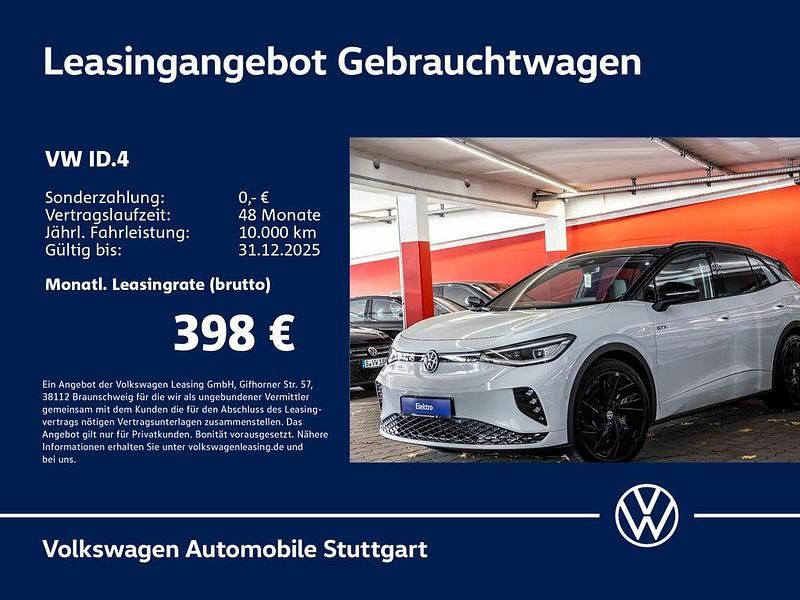 Gletscherweiß metallic/schwarz Gebraucht 2025 VW ID.4 GTX SUV | 44.430 € (Fairer Preis) - Bild 1/4