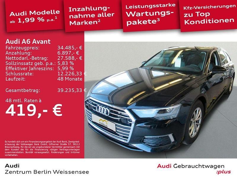 Mythosschwarz metallic Gebraucht 2021 Audi A6 Ambiente Kombi | 34.485 € (Fairer Preis) - Bild 1/4