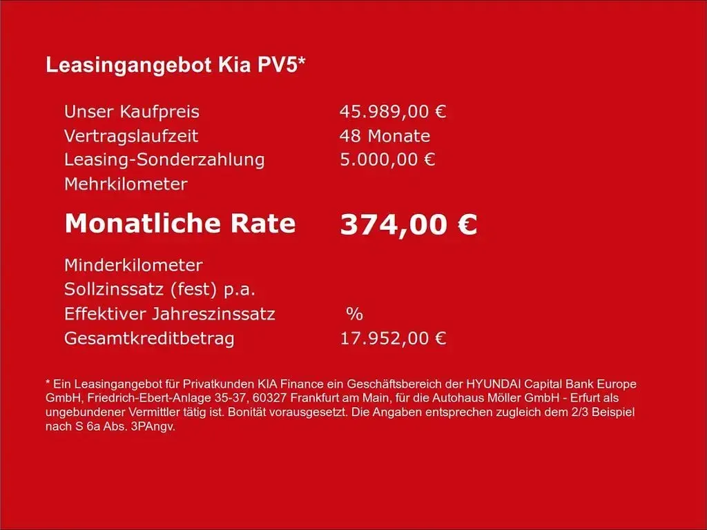 Ny Kia PV5 119 kW (163 HK) 2026 Sort MPV