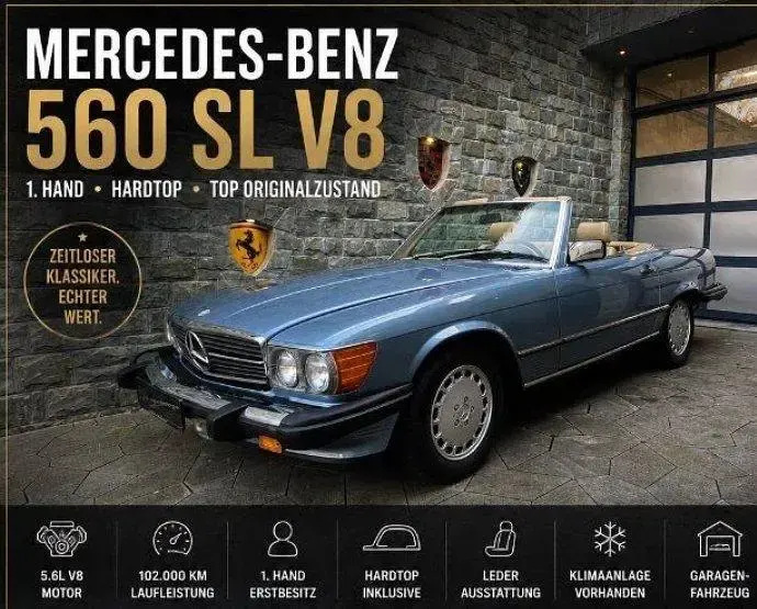 Gebraucht Mercedes 560 227 PS (166 kW) 1992 Blau Cabrio