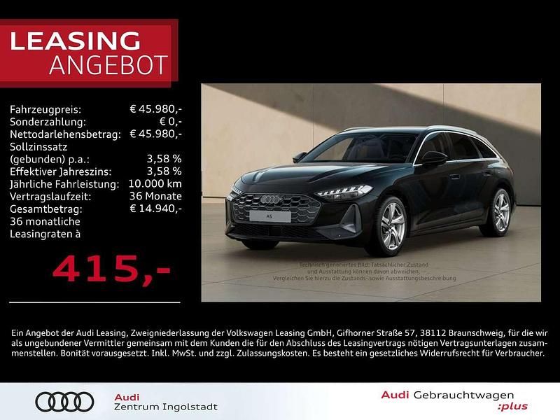 Mythosschwarz metallic Gebraucht 2024 Audi A5 Advanced Coupé | 46.980 € (Fairer Preis) - Bild 1/3