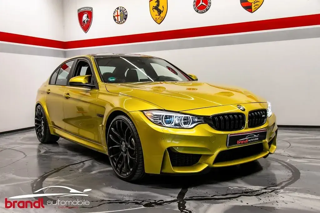 Używany BMW M3 Performance 431 KM (317 kW) 2015 Żółty Sedan/Limuzyna