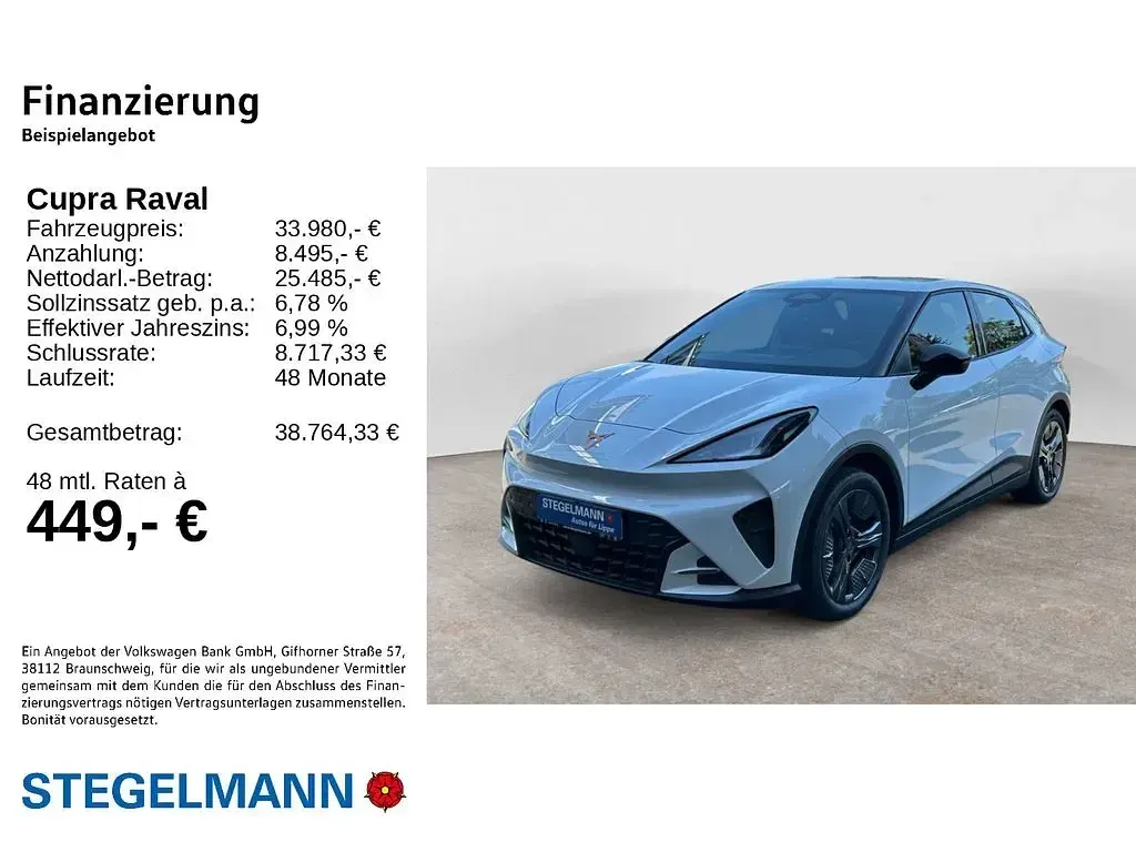 Neu Cupra Raval Endurance 155 kW (211 PS) 2026 Weiß Limousine