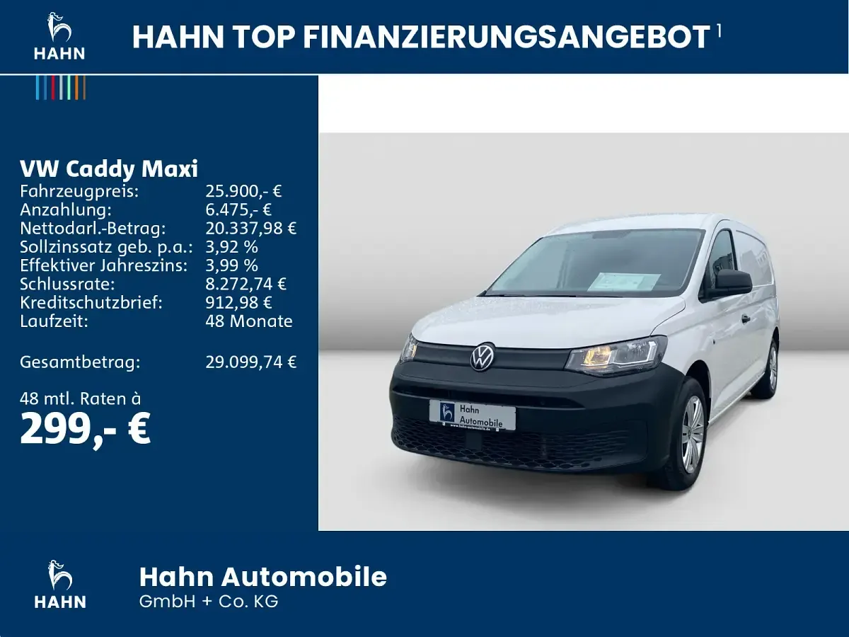 Second-hand VW Caddy Maxi 102 CP (75 kW) 2024 Alb Monovolum