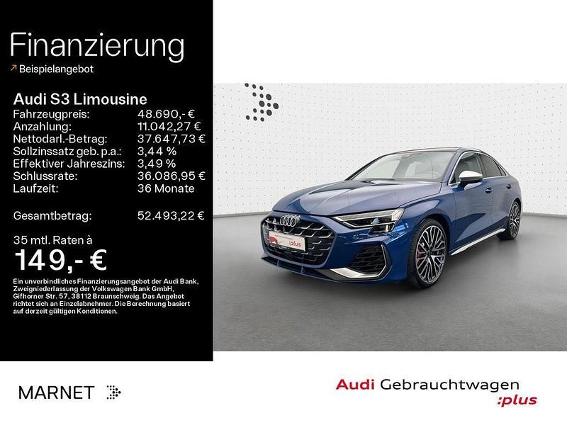 Blau Gebraucht 2024 Audi S3 Sport Limousine | 48.690 € (Fairer Preis) - Bild 1/4