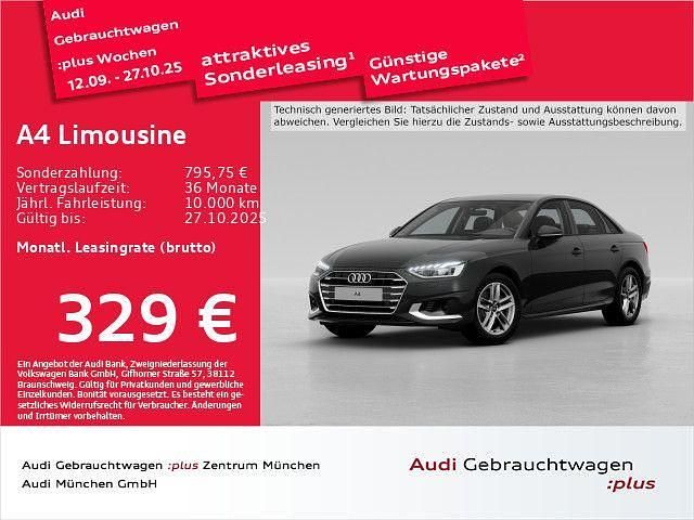 Mythosschwarz metallic Gebraucht 2023 Audi A4 Advanced Plus Limousine | 33.446 € (Fairer Preis) - Bild 1/2