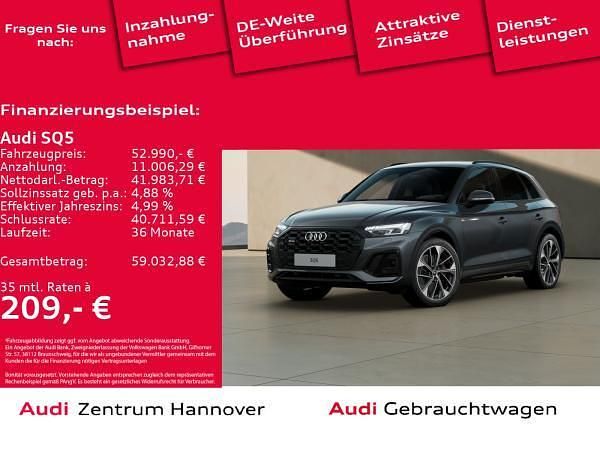 Grau (6y daytonagrau perleffekt) Gebraucht 2023 Audi SQ5 Ambiente SUV | 52.991 € (Fairer Preis) - Bild 1/4