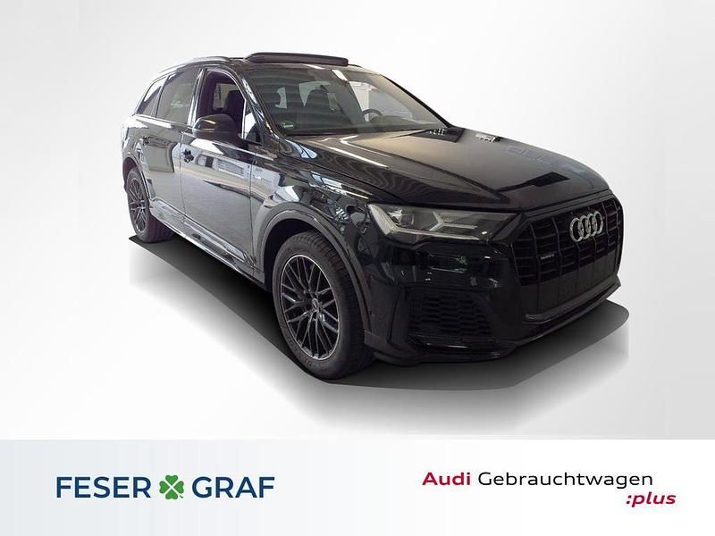 Tiefschwarz Gebraucht 2021 Audi Q7 S-Line SUV | 52.480 € (Superpreis) - Bild 1/4