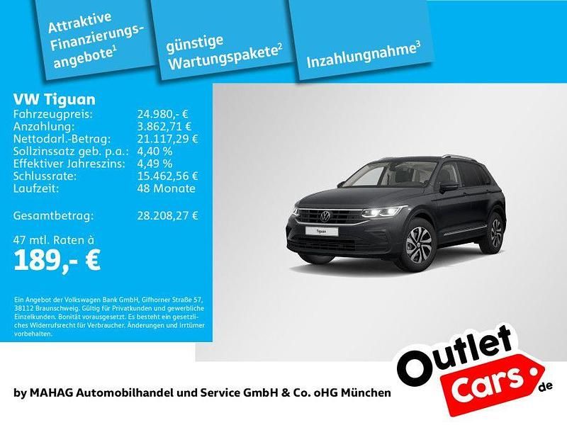 Grau Gebraucht 2021 VW Tiguan Active SUV | 24.980 € (Fairer Preis) - Bild 1/1