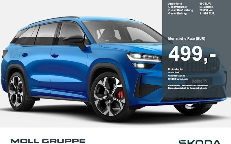 Blau Neu 2025 Skoda Kodiaq RS SUV | 55.990 € (Fairer Preis) - Bild 1/2