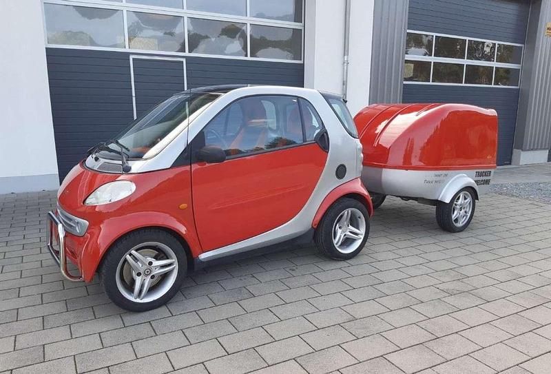 Rot/silber Gebraucht 2000 Smart ForTwo Coupé Coupé | 6.500 € - Bild 1/4