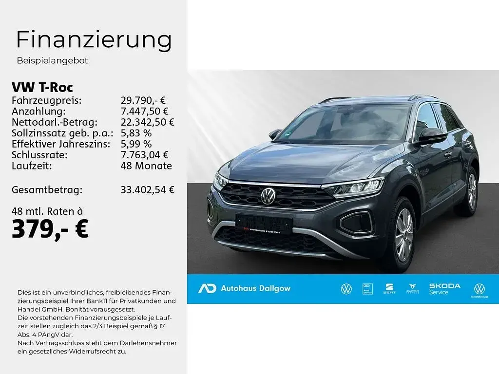 Gebraucht VW T-Roc Goal 150 PS (110 kW) 2024 Grau SUV