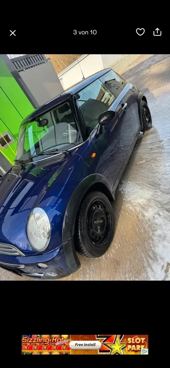 Begagnad Mini Cooper 90 HK (66 kW) 2004 Blå Halvkombi