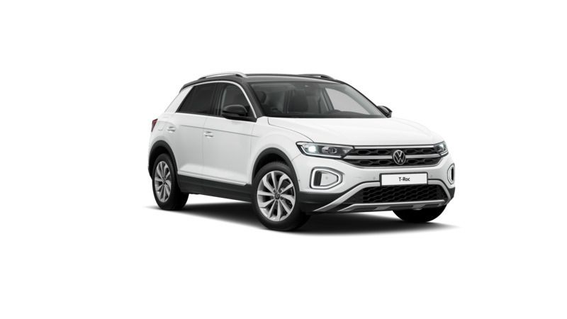 Pure white Gebraucht 2024 VW T-Roc Style SUV | 27.390 € (Guter Preis) - Bild 1/4