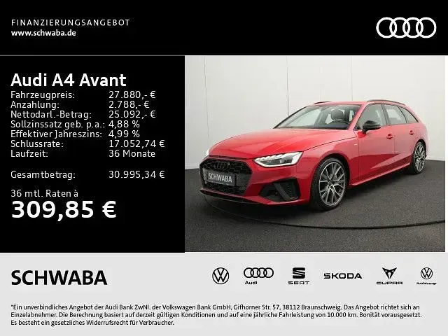 Gebraucht Audi A4 S-Line 204 PS (150 kW) 2023 Rot Kombi
