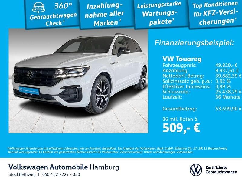 0q pure white Gebraucht 2021 VW Touareg R-line SUV | 49.820 € (Fairer Preis) - Bild 1/3
