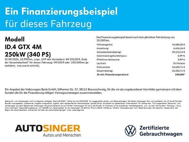 Gebraucht VW ID.4 GTX 250 kW (340 PS) 2024 Grenadillschwarz metallic SUV