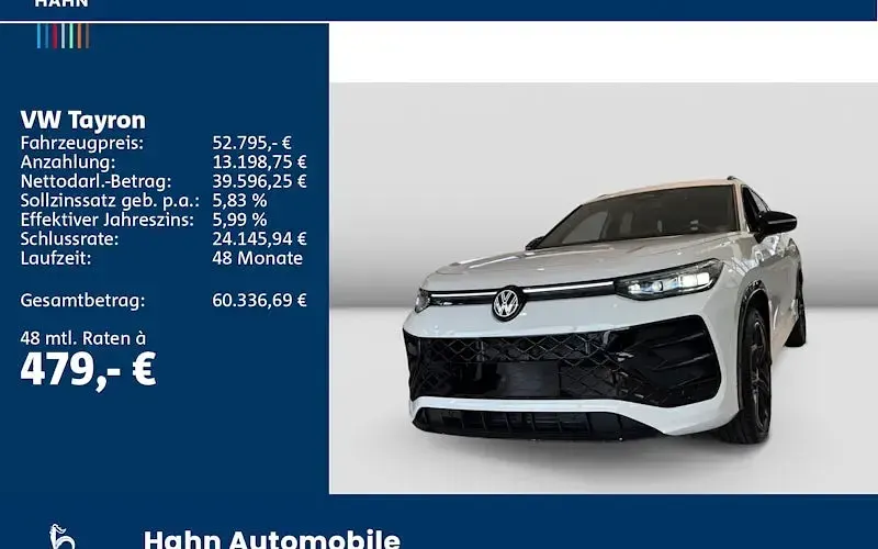 Gebraucht VW Tayron R-line 193 PS (141 kW) 2025 Weiß SUV